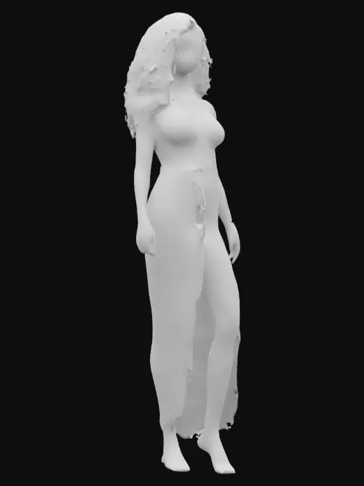 3D model for high resolution texture of girl of ipanema, girl 30 years with curly hair
