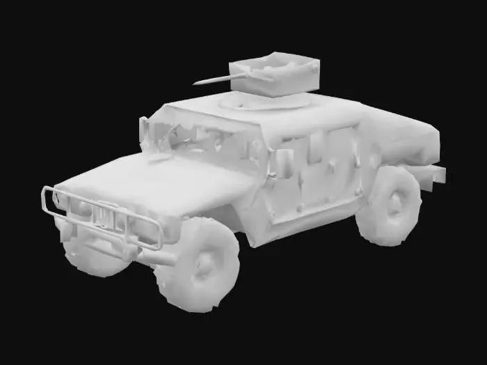 3D model for a detailed USA humvee
