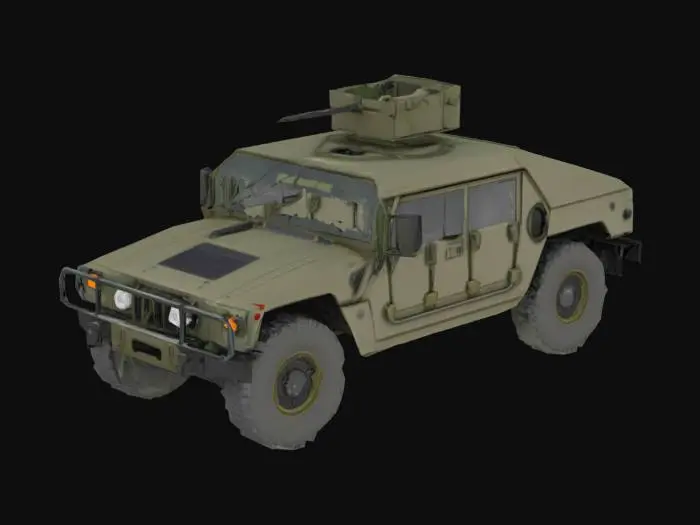 3D model for a detailed USA humvee