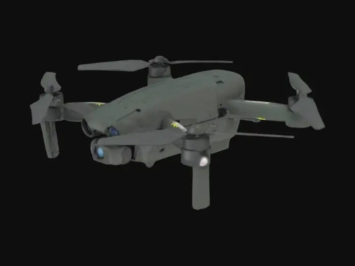 3D model for FPV Ukraine bomb drone, realistic high quality 