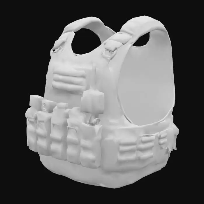 3D model for Army vest, mag holders, radio and gear.