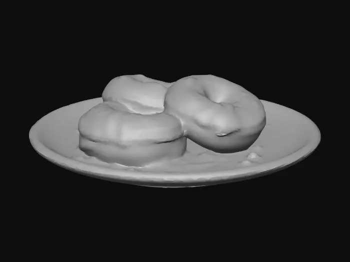 3D model for Aurora Donuts on a Turquoise Plate