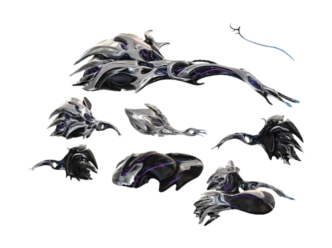 3D-модель Cyber-Acid Shoulder Armor, згенерована ШІ