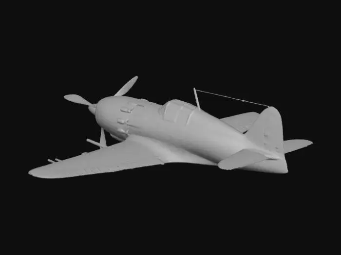3D model for Japanese Fighter Over Landscape