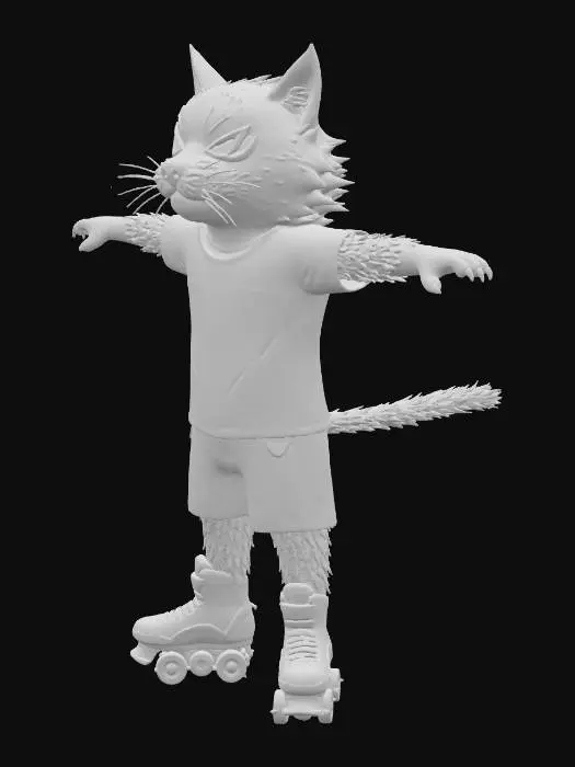 3D model for Roller Cat in Orange