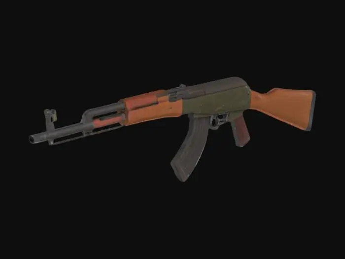 3D model for AK47 rifle low poly 