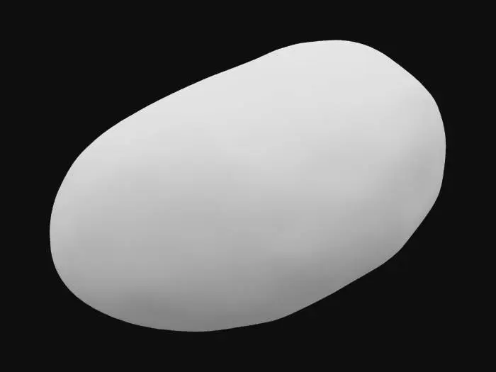 3D model for One, gemstone, pebble, jade, blue purple gradient, beautiful