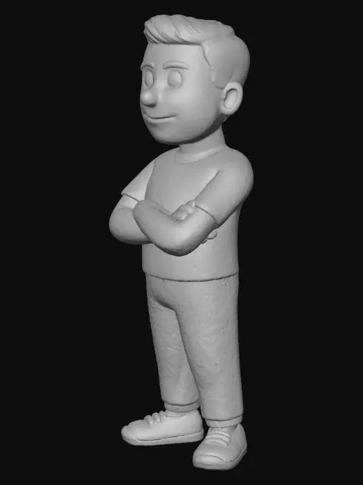 3D model for Confident Cartoon Boy