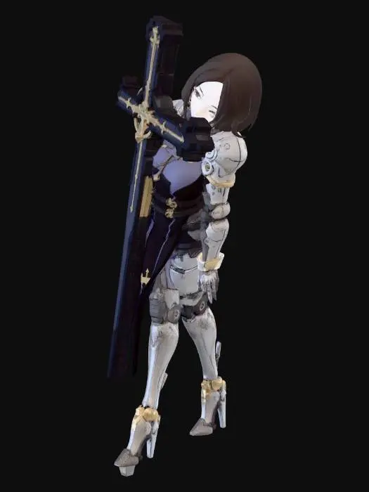 3D model for cyberpunk paladin