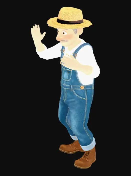 3D model for Farmer with Arms Outstretched