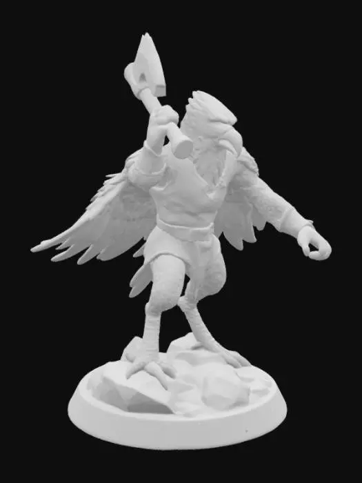 3D model for Krak Talon, Aarakocra Barbarian, a.k.a "Birdbarian"