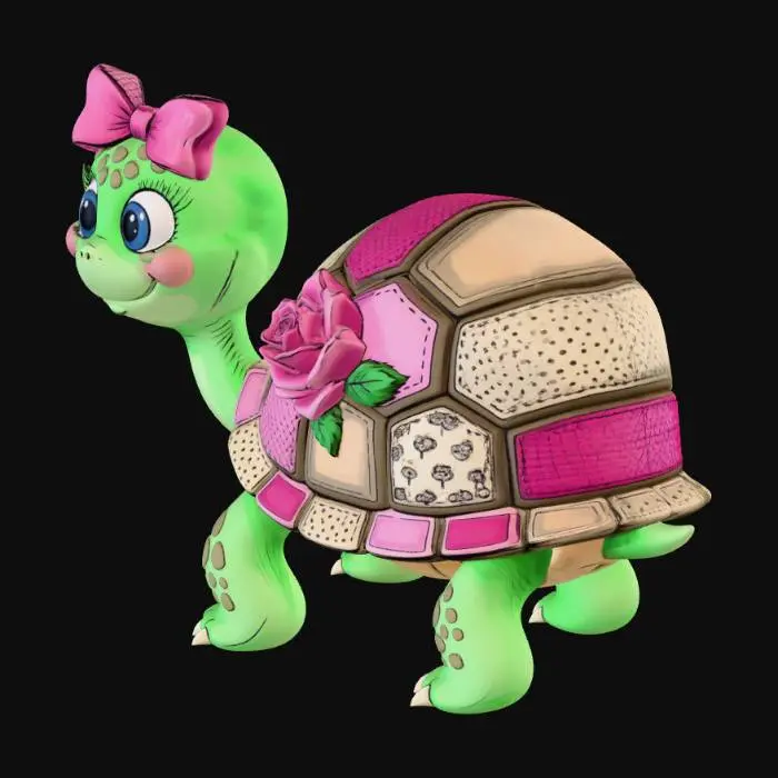 3D model for Patchwork Princess Turtle