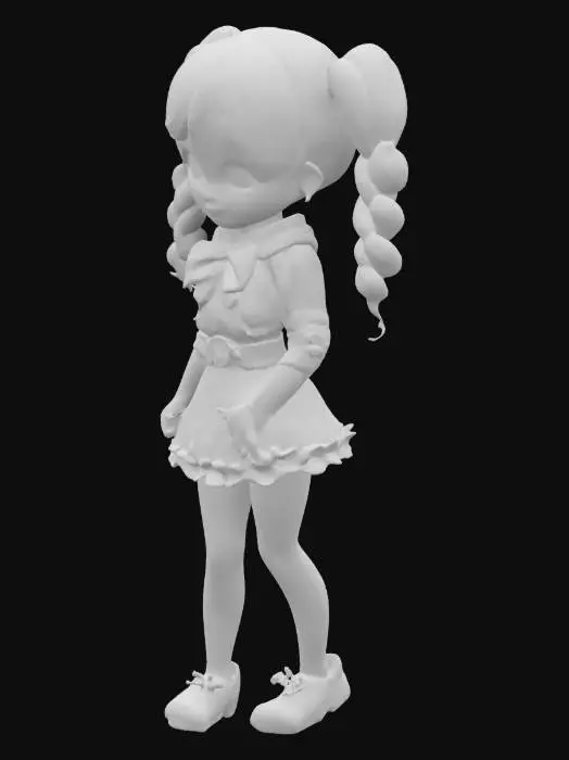 3D model for Pink Pigtail Charm