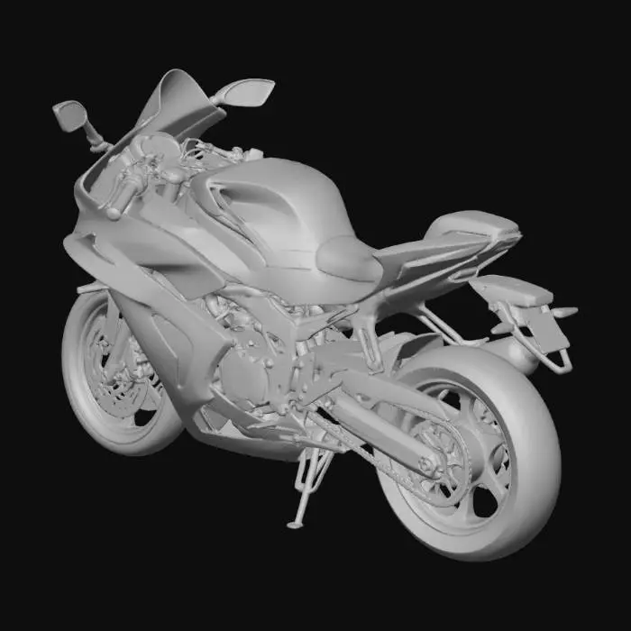 3D model for Crimson Sportbike on a Scenic Road