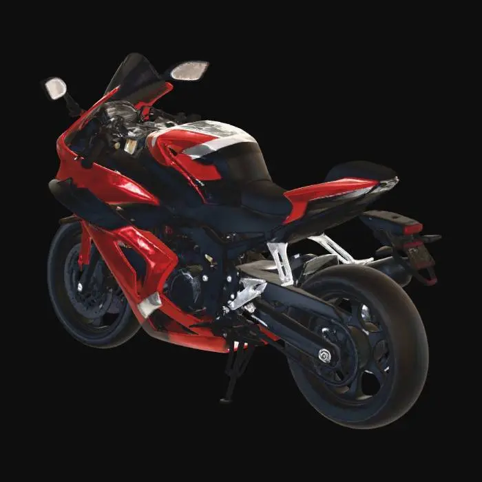3D model for Crimson Sportbike on a Scenic Road