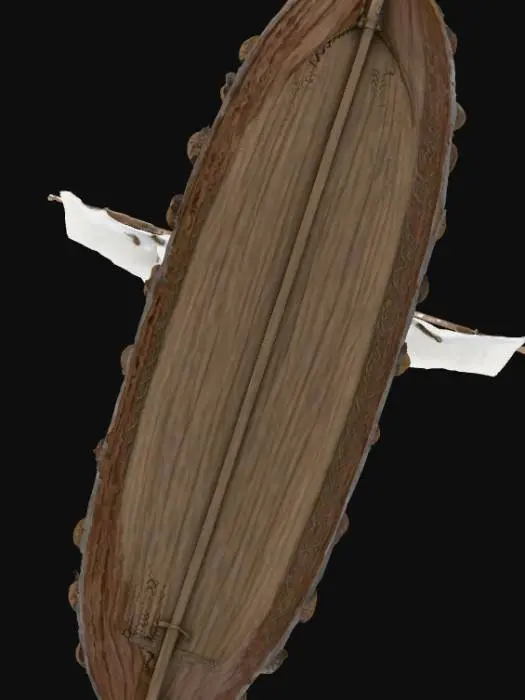 3D model for Gibt mir ein Wikinger Boot mit Schilden an der Seite für den 3d Drucker 