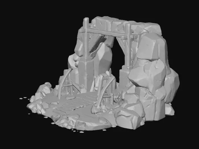 3D model for Ancient Mine Entrance