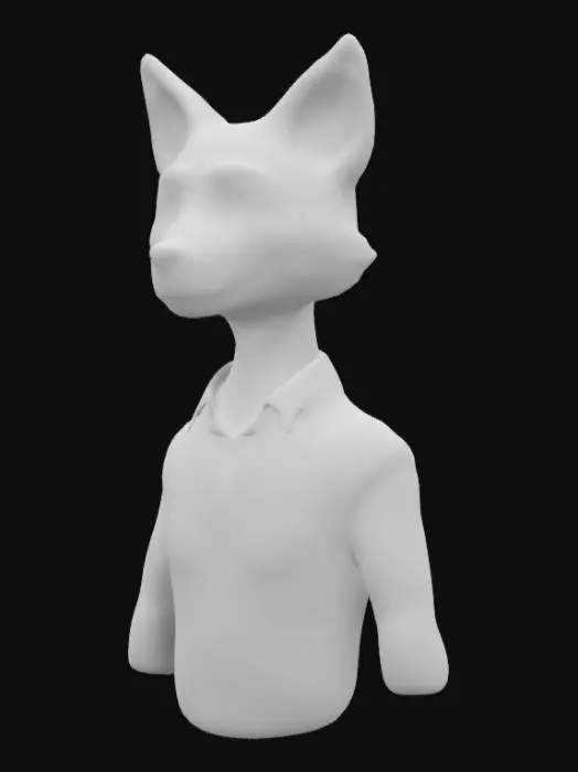 3D model for Retro Fox man