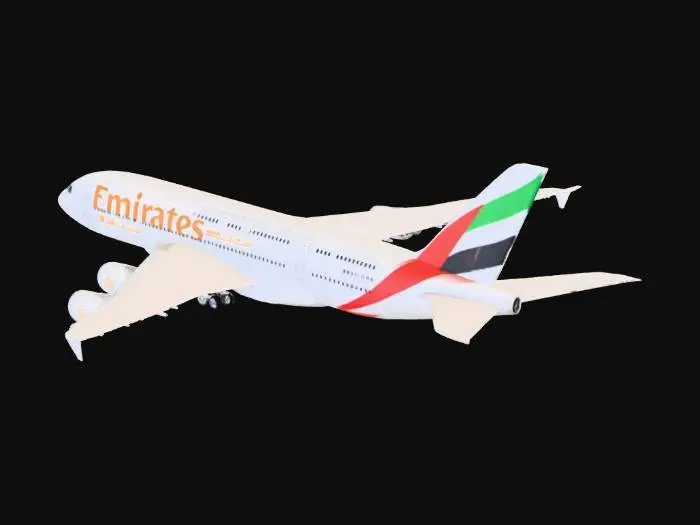 3D model for make me a emerates a380 plane