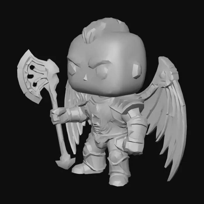 3D model for Golden Warrior Pop Figure
