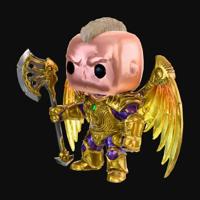 3D model for Golden Warrior Pop Figure
