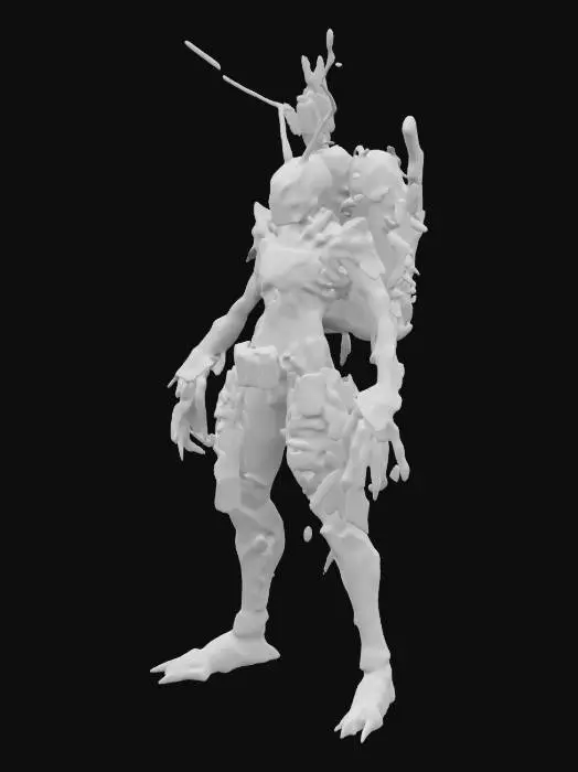 3D model for Pink  Grasshopper creature monster  mask bust realistic Pink Grasshopper  creature 