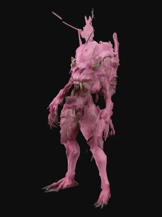 3D model for Pink  Grasshopper creature monster  mask bust realistic Pink Grasshopper  creature 