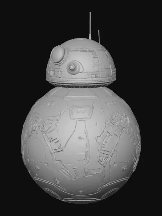3D model for Make the model low poly. This is the bb8 robot from star wars