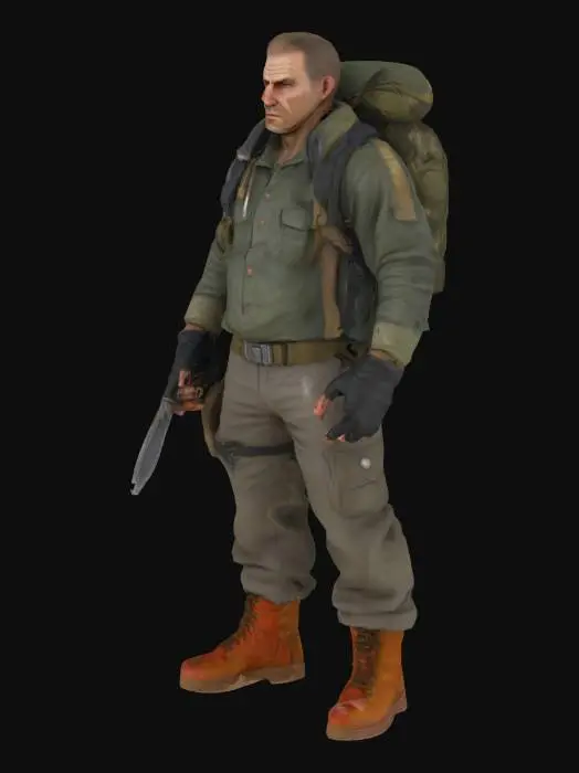 3D model for Survivalist character