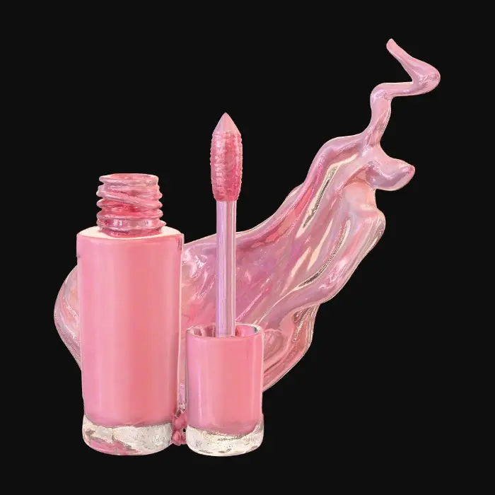 3D model for フラクタル的な枝分かれや有機的なねじれを持つ、y3k風の抽象的なリップティント容器。
半透明の素材の内部に光が流れるように見える。
アプリケーターの開口部が組み込まれており、容器としての機能を維持。
幻想的でありながら使用可能な、超精細なCGパッケージデザイン。