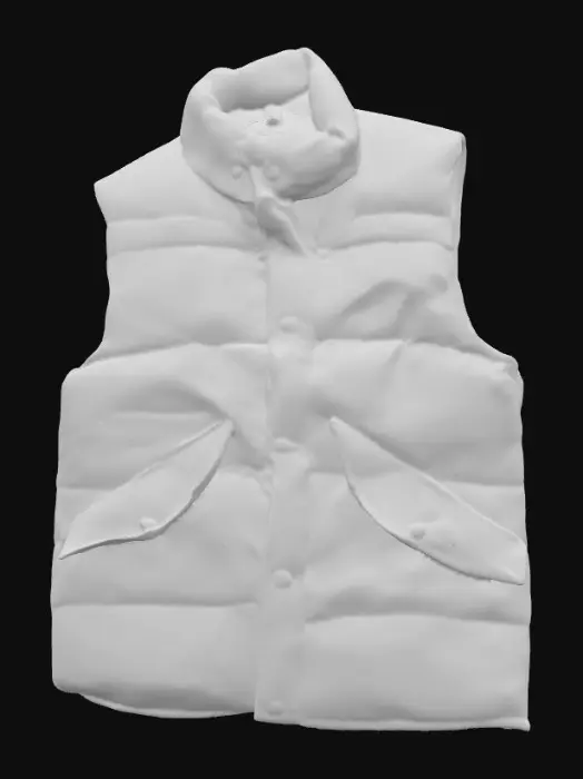 3D model for Puffer Vest in Orange