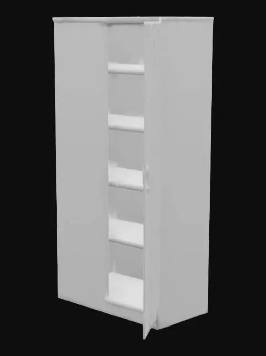 3D model for Black Storage Cabinet