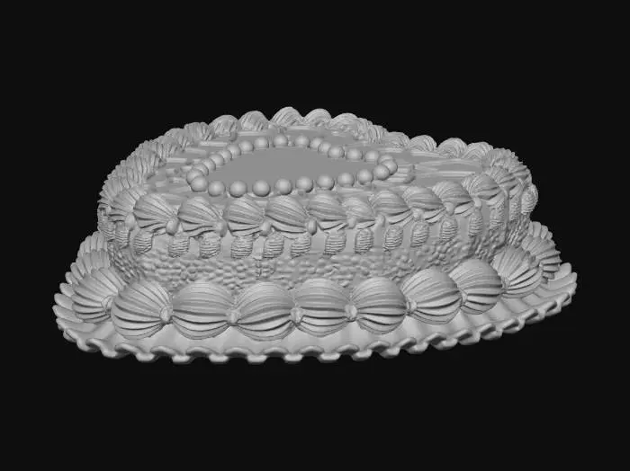 3D model for Spiderweb Heart Cake