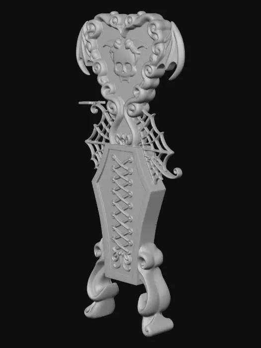 3D model for Noir Bat Corset with Pink Webs