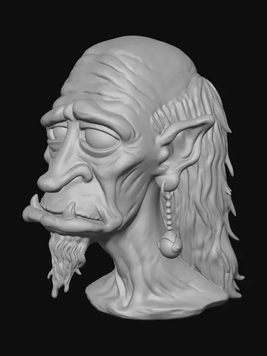 3D model for Sad Old Orc Shaman