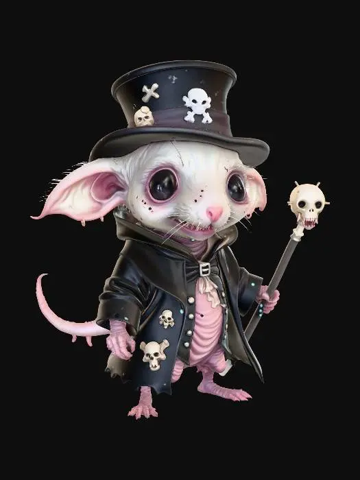 3D model for Tiny Necromancer