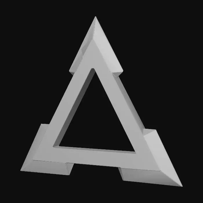 3D model for Trowing Illuminati Triangle