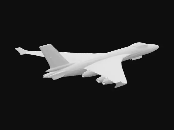 3D model for Create a sleek supersonic airliner with a focus on sound barrier-breaking speeds while maintaining passenger comfort. Include winglets, variable geometry wings, and advanced engines that minimize sonic booms, ensuring efficient fuel consumption and fast travel.