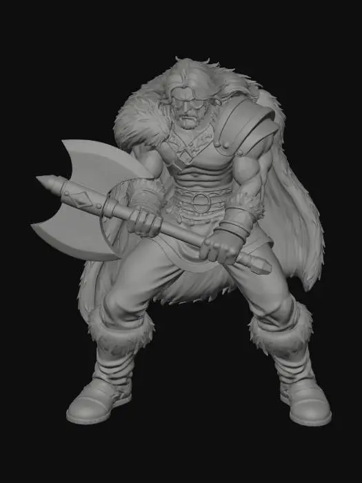 3D model for axe warrior