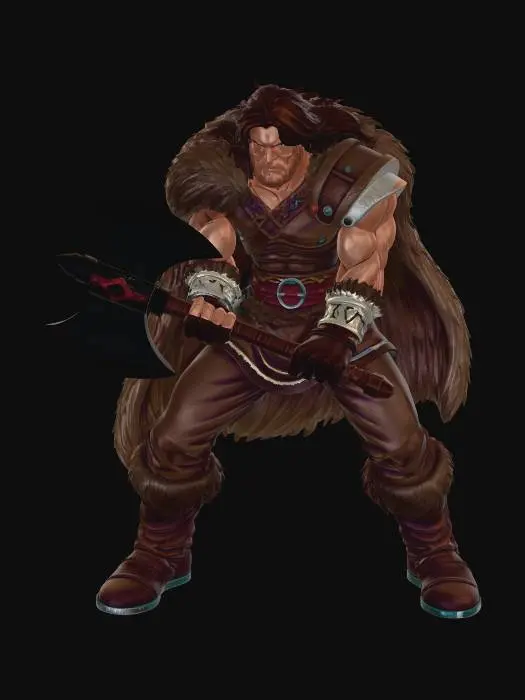 3D model for axe warrior