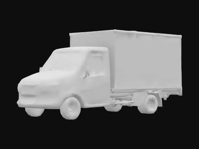 3D model for White Truck on a Clear Day