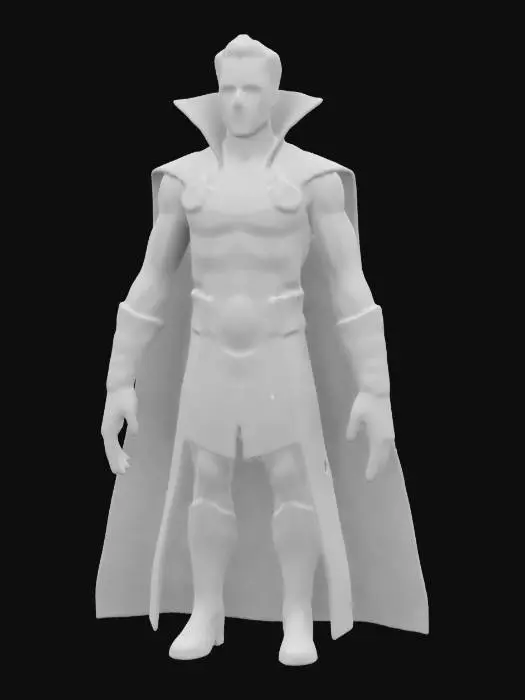 3D model for A stylized t-pose character of Dr Strange, quadmesh, colorful colors, sharp, detailed, unreal engine, marvel, 8k, unique, round vibrant armored outfit, surbdivided, expressive eyes, chest armor