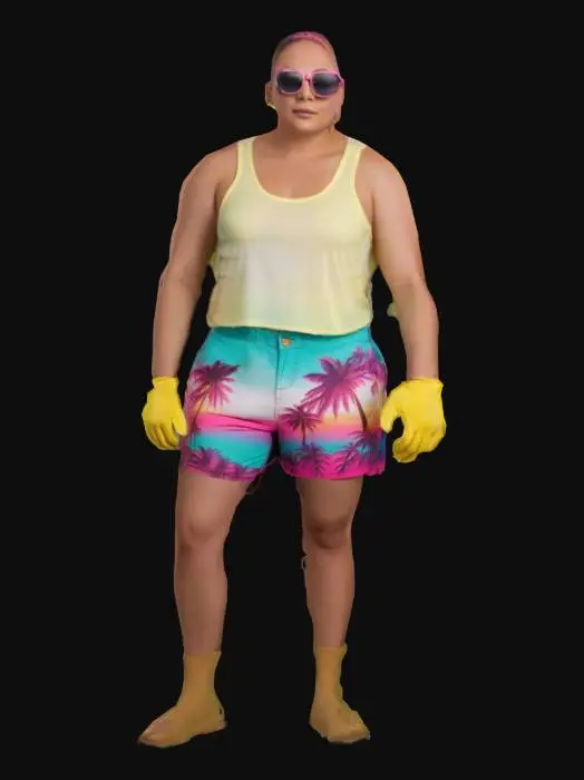 3D model for Beach Guardian, realistic, game engine character, unreal engine, fivem
