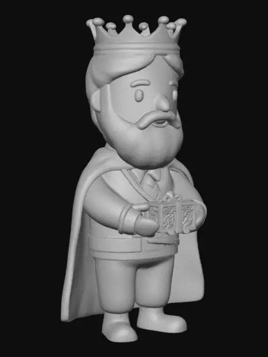 3D model for King With Gift Box