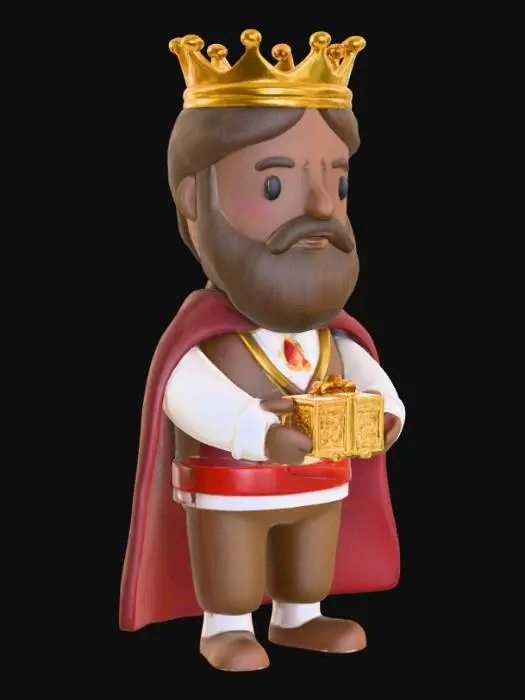 3D model for King With Gift Box