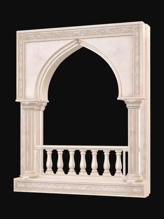 3D model for Moorish Arch Balcony