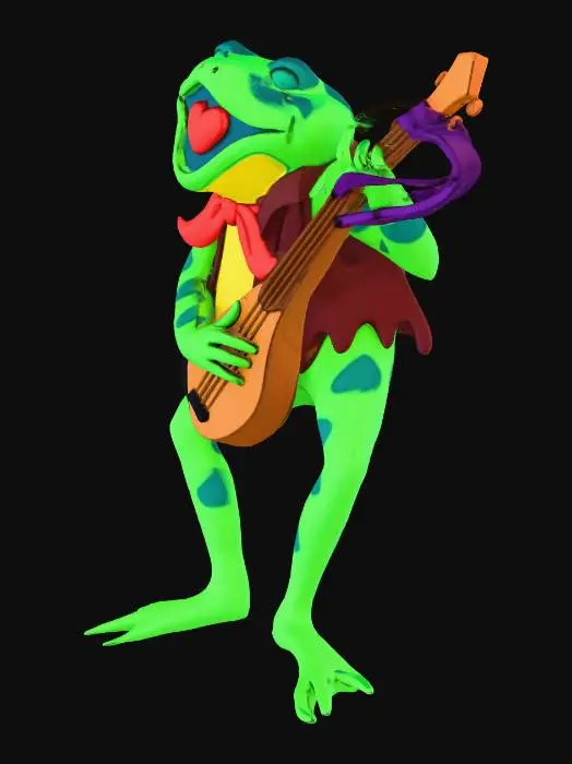 3D model for Guitar Frog Serenade
