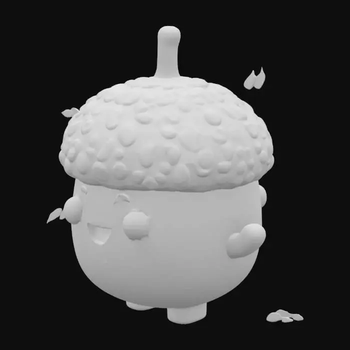 3D model for cute acorn