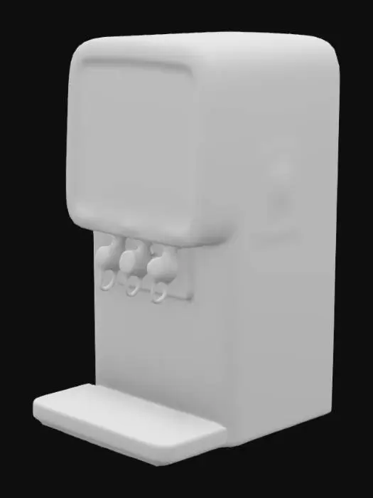 3D model for fast food machine soda dispenser soda flavors 