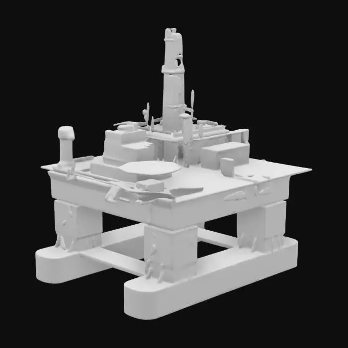 3D model for Offshore Rig Render
